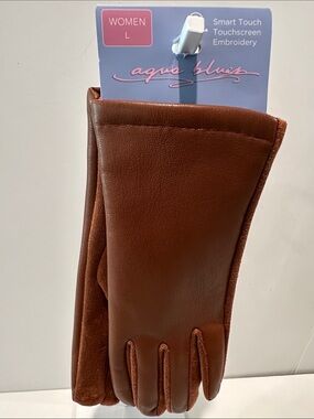 NWT Aqua Blues Ladies Smary Touchscreen. Embroidery gloves. Size L